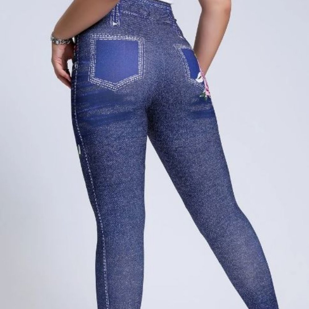 High Stretch Floral Legging - Picture 4 of 5
